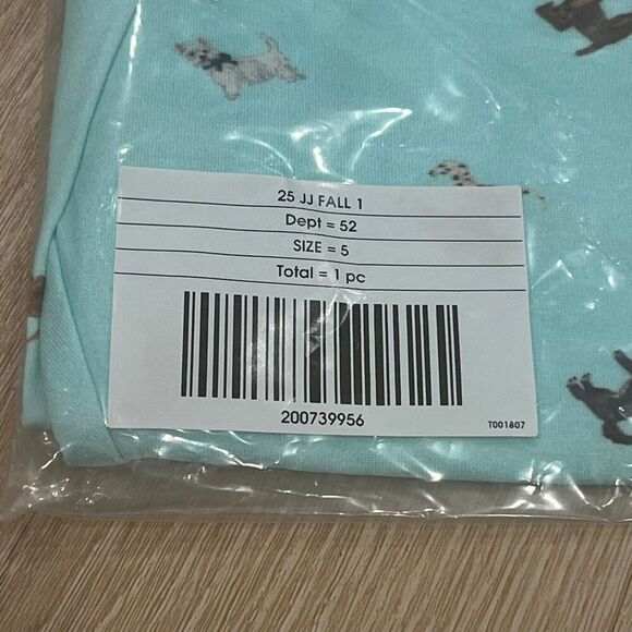 Janie and Jack, The Everyday Legging in Breezy Blue Dog Friends, Girls 5 - Picture 4 of 8